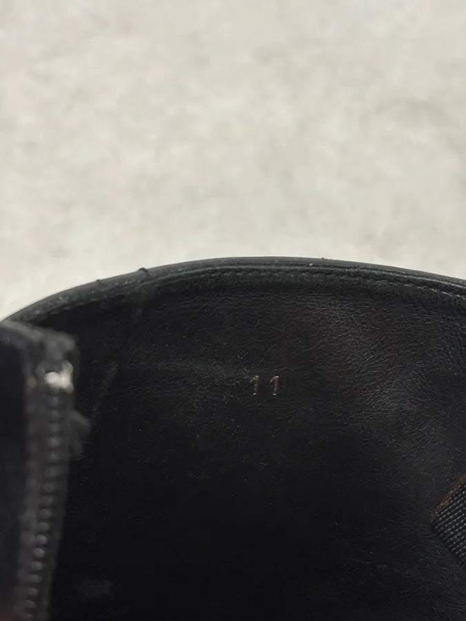 2000s Emporio Armani Studded Black Leather Boots ghjYAkX 8