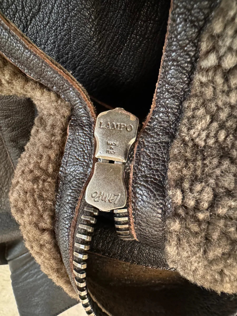 2000s Emporio Armani Trucker Leather Jacket mlopxgz 4