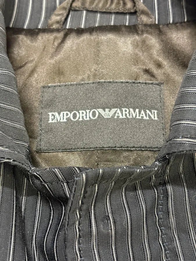 2000s Emporio Armani Vertical Stripes Jacket uSmlOdD 7