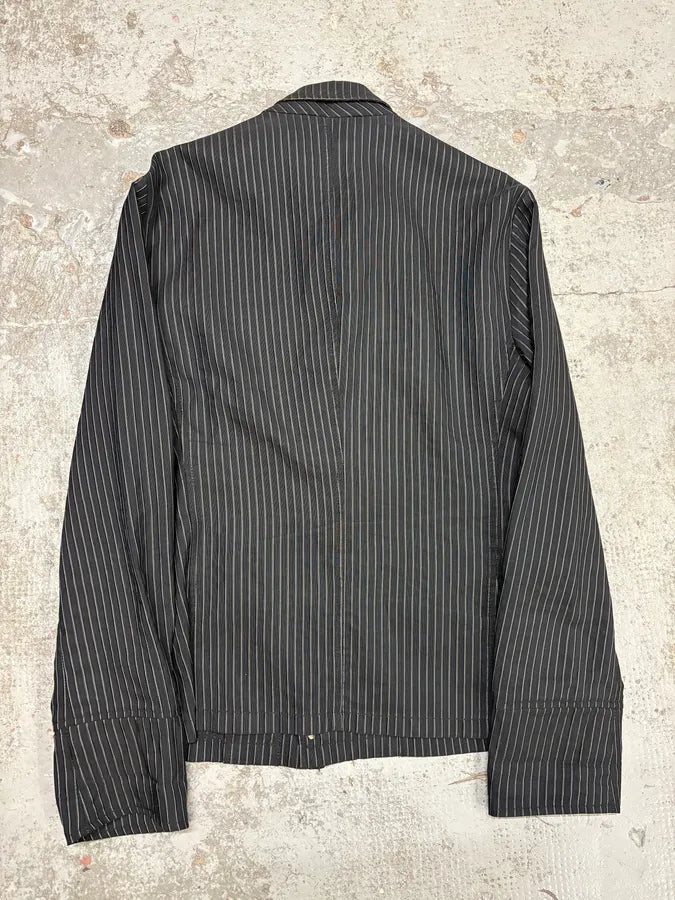 2000s Emporio Armani Vertical Stripes Jacket uSmlOdD 5