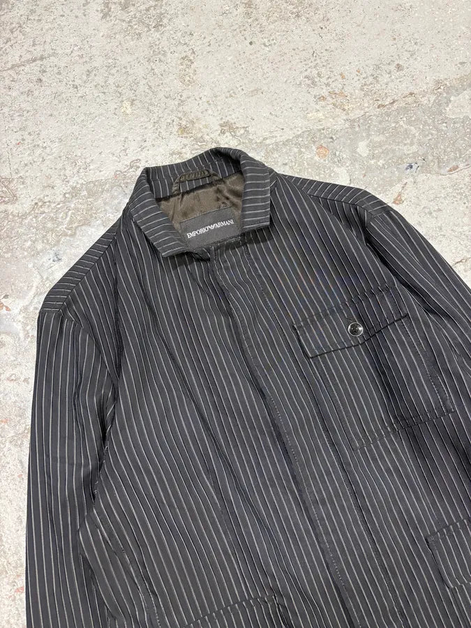 2000s Emporio Armani Vertical Stripes Jacket uSmlOdD 4