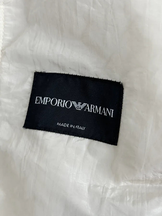 AW2019 Emporio Armani White Crocodile Effect Jacket xEyraem 10