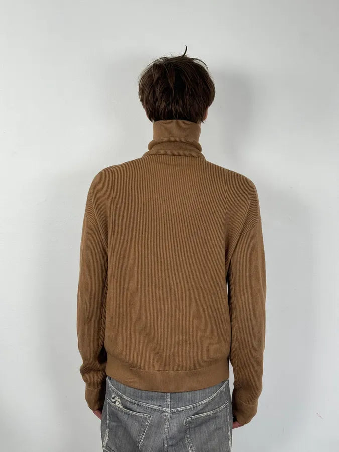 2000s Emporio Armani Zip-Up Beige Sweater VuhFcHk 3