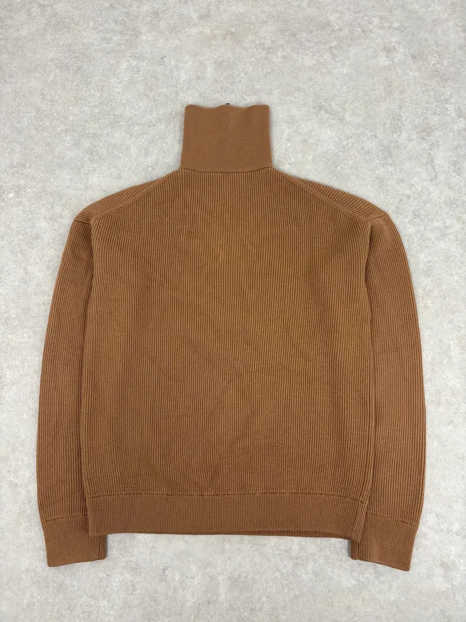 2000s Emporio Armani Zip-Up Beige Sweater VuhFcHk 6