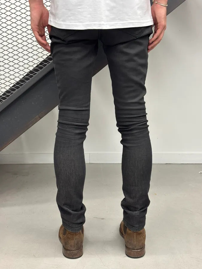 SS2014 Faith Connexion Waxed Slim Black Denim Jeans HJLowqP 3