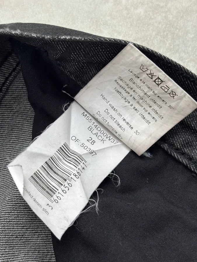 SS2014 Faith Connexion Waxed Slim Black Denim Jeans HJLowqP 10