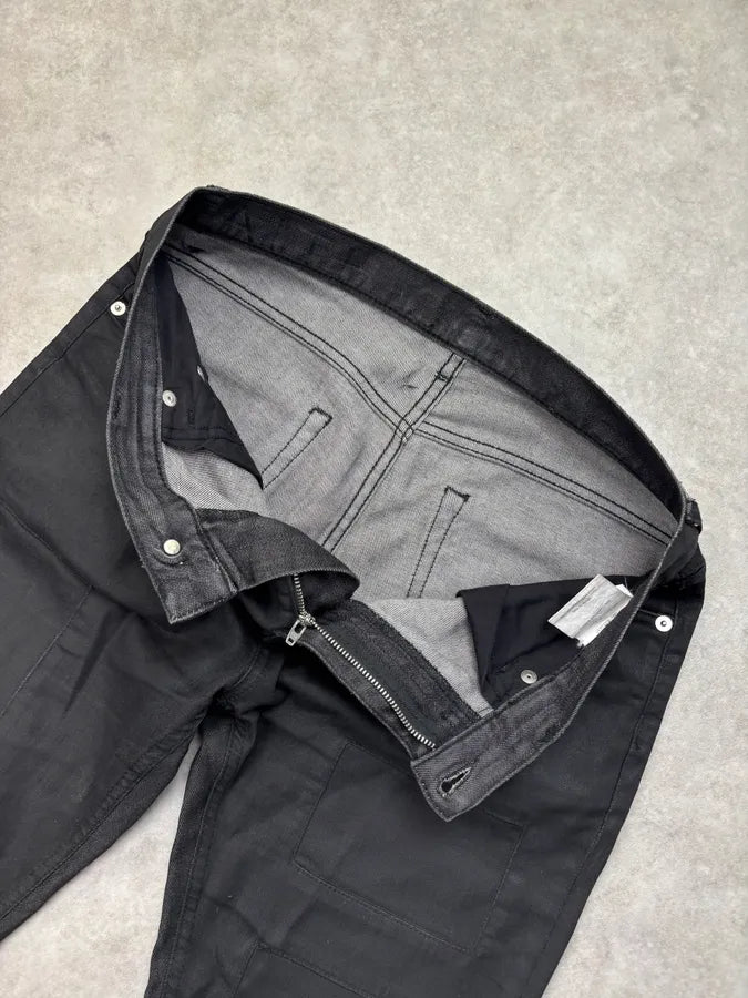 SS2014 Faith Connexion Waxed Slim Black Denim Jeans HJLowqP 9