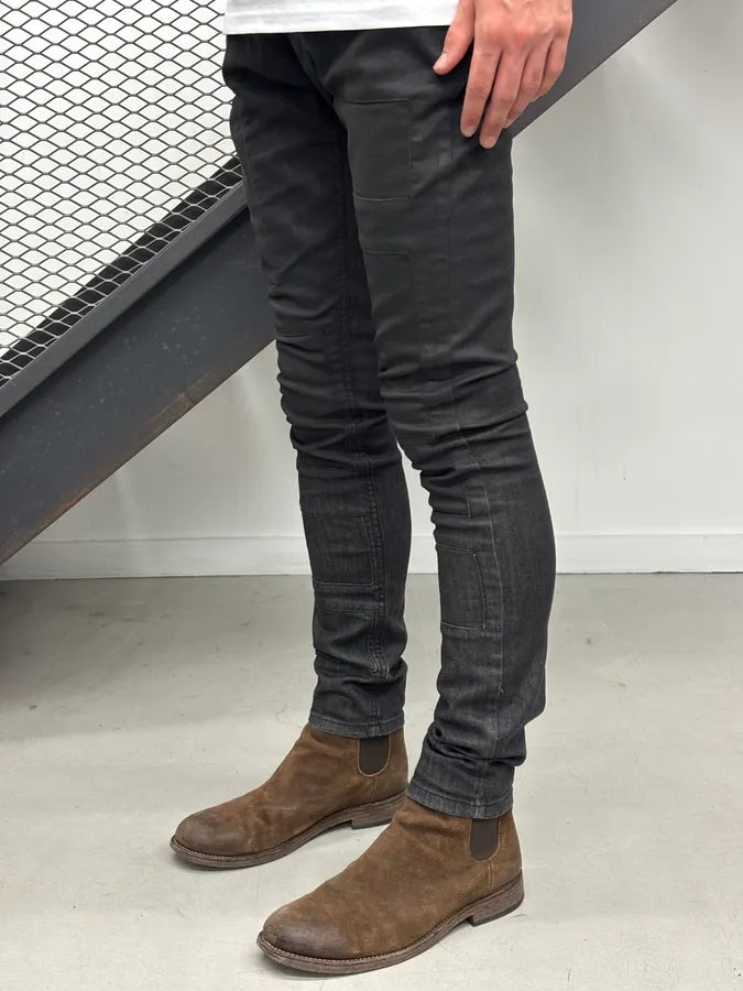 SS2014 Faith Connexion Waxed Slim Black Denim Jeans HJLowqP 2