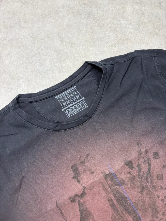 2000s Fendi Black Faded T-Shirt yOwUEoB 4