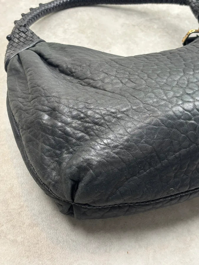 2000s Fendi Black Leather Spy Handle Bag cwfBIXd 13
