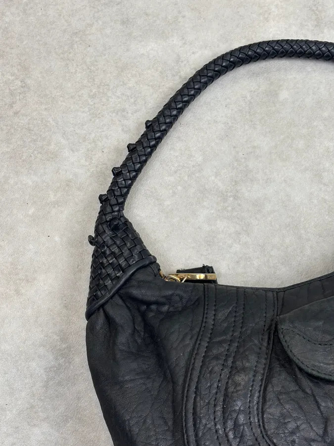 2000s Fendi Black Leather Spy Handle Bag cwfBIXd 4