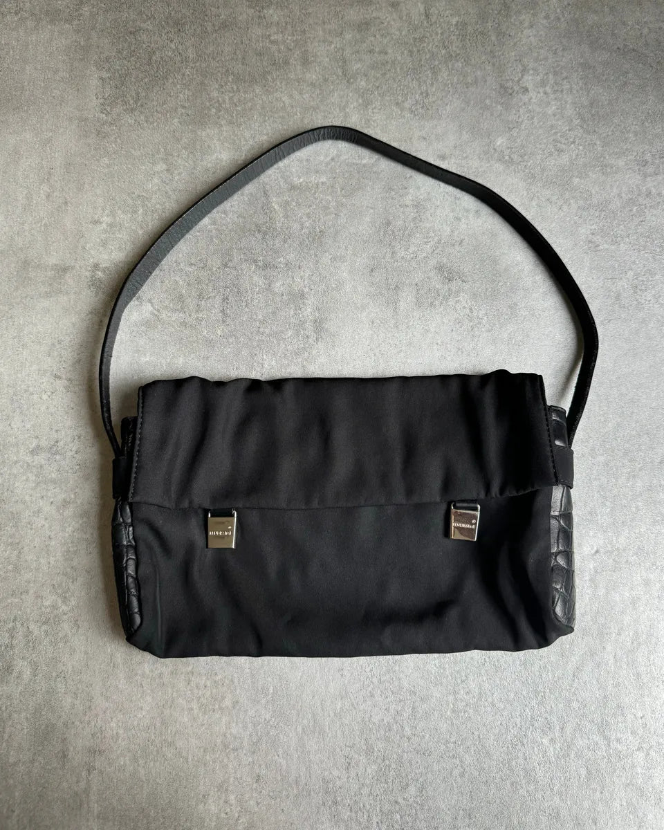 2000s Fendi Black Modern Shoulder Bag snstwEq 0