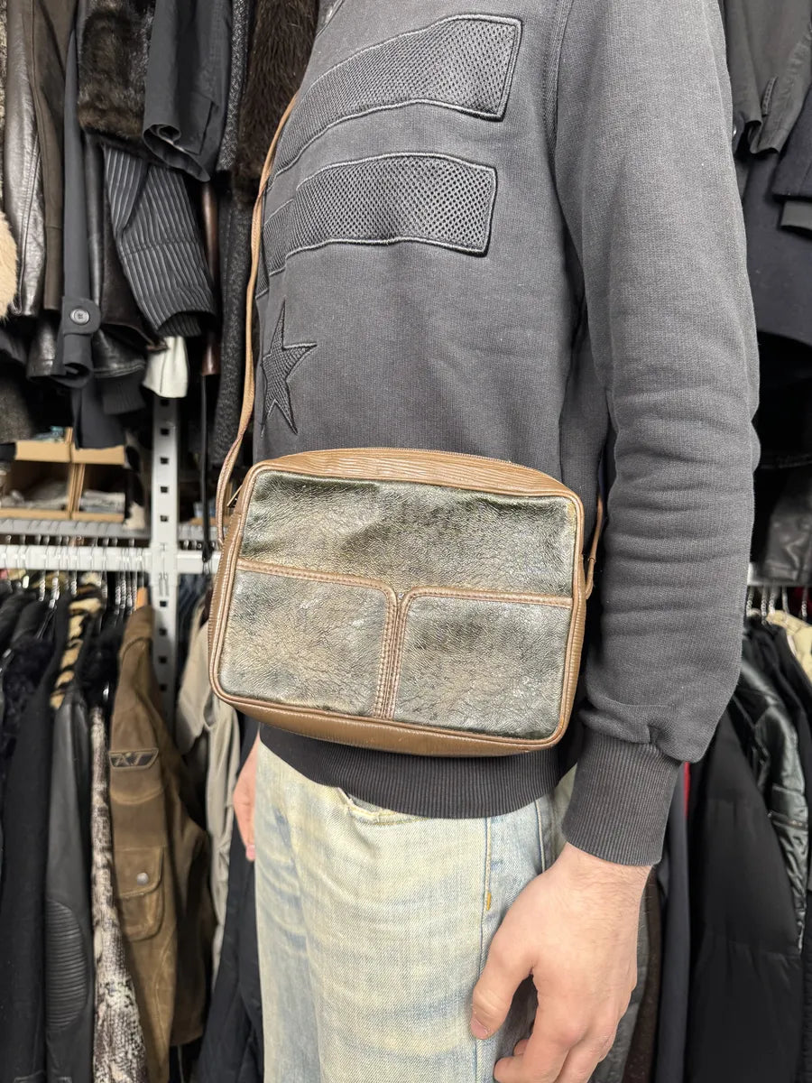 2000s Fendi Brown Leather Shoulder Bag lJxhLHm 1