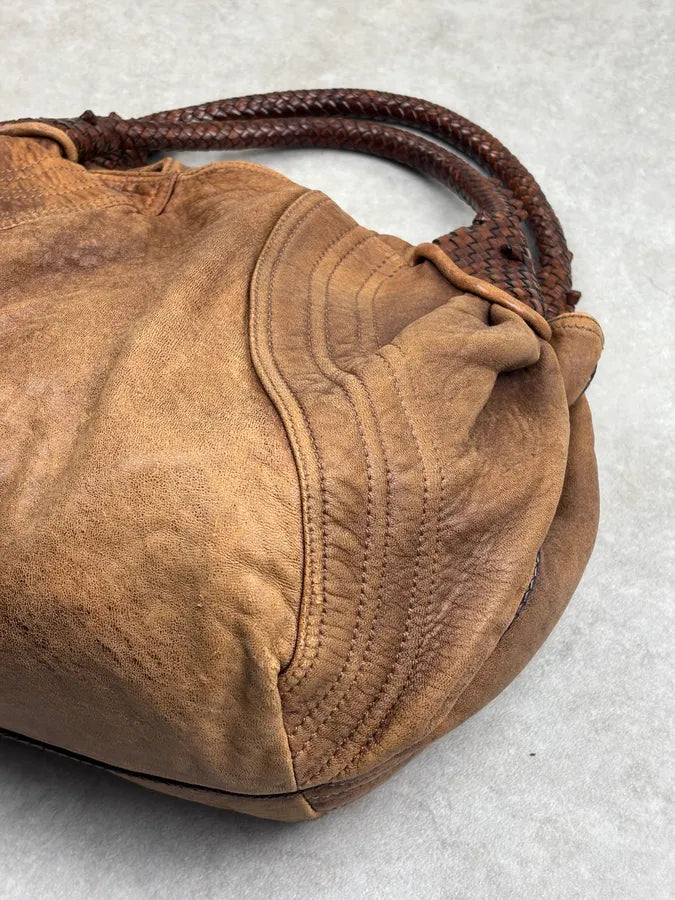 2000s Fendi Brown Leather Spy Shoulder Bag XjiyXzp 9