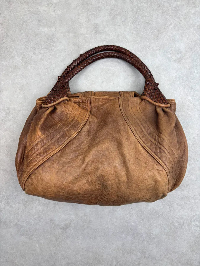 2000s Fendi Brown Leather Spy Shoulder Bag XjiyXzp 4