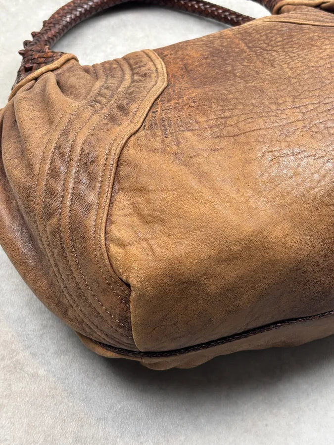 2000s Fendi Brown Leather Spy Shoulder Bag XjiyXzp 14