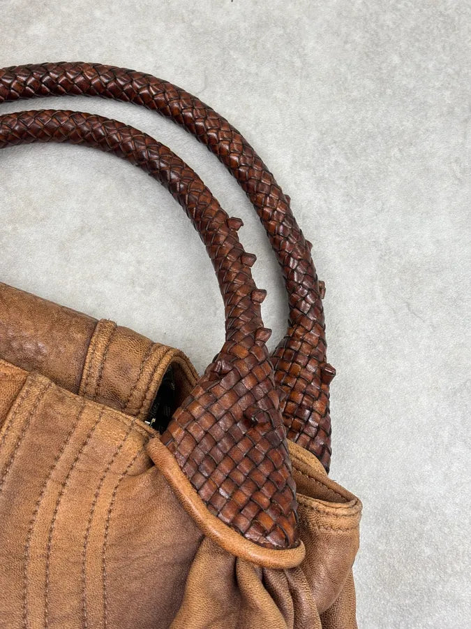 2000s Fendi Brown Leather Spy Shoulder Bag XjiyXzp 8