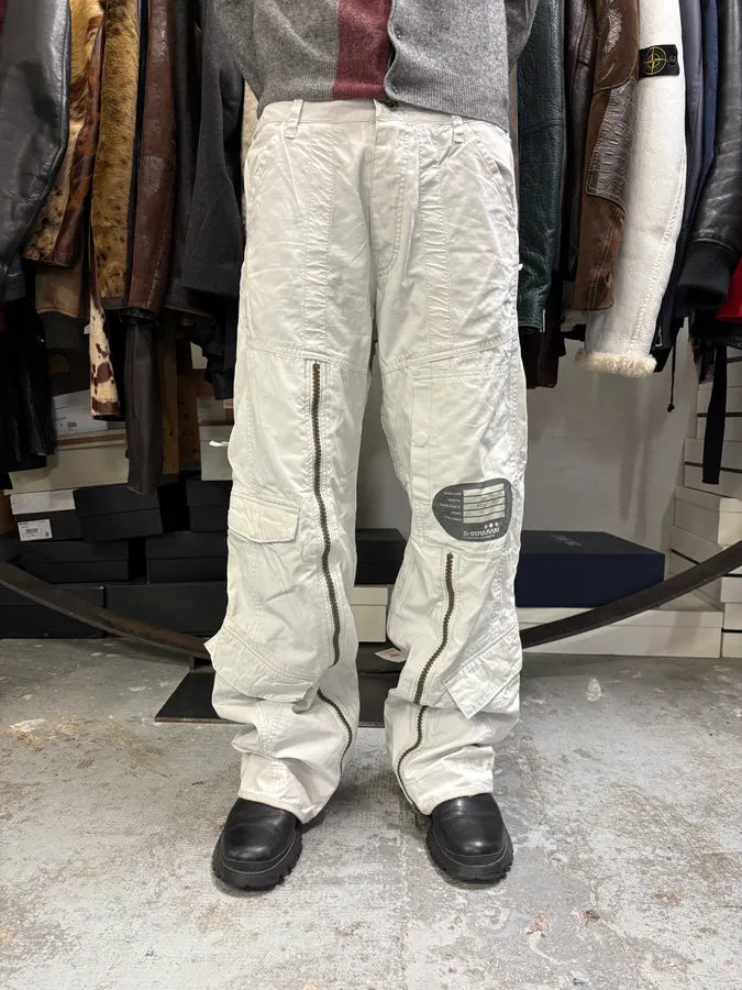 2000s G-Star Zip Cargo Beige Pants lbfWxNc 1