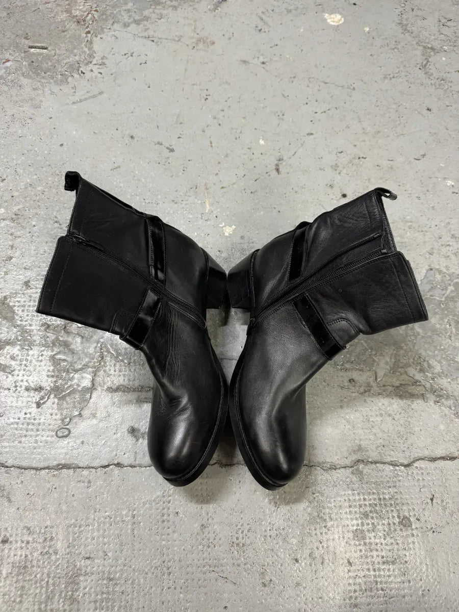 2000s Galliano Black Buckle Leather Boots GPgIgsl 3