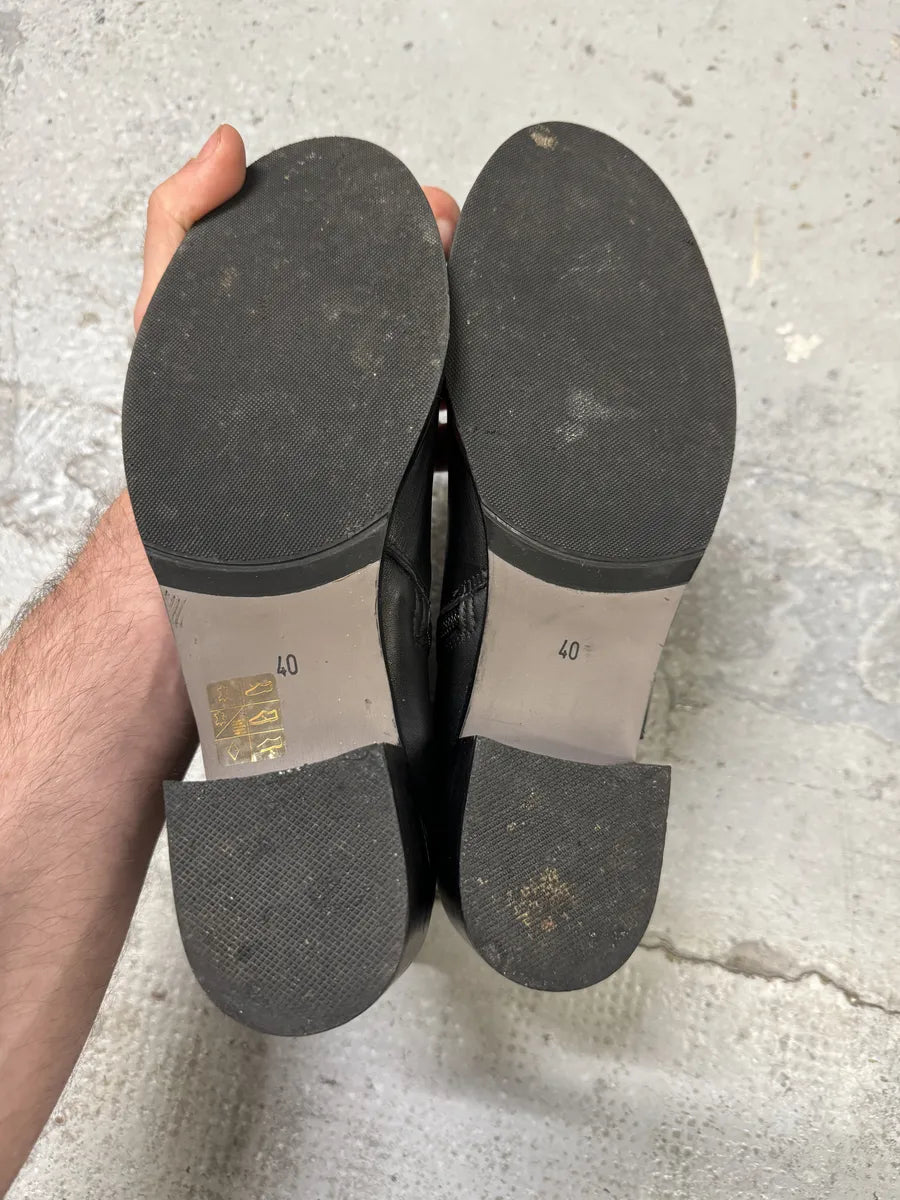 2000s Galliano Black Buckle Leather Boots GPgIgsl 10