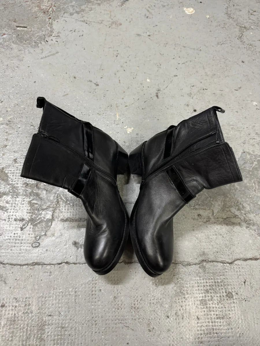 2000s Galliano Black Buckle Leather Boots GPgIgsl 3
