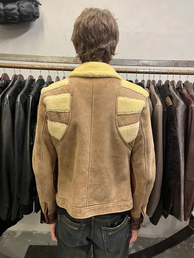 2000s Galliano Brown Leather Shearling Fur Jacket (M/L) lrxhMAH 2