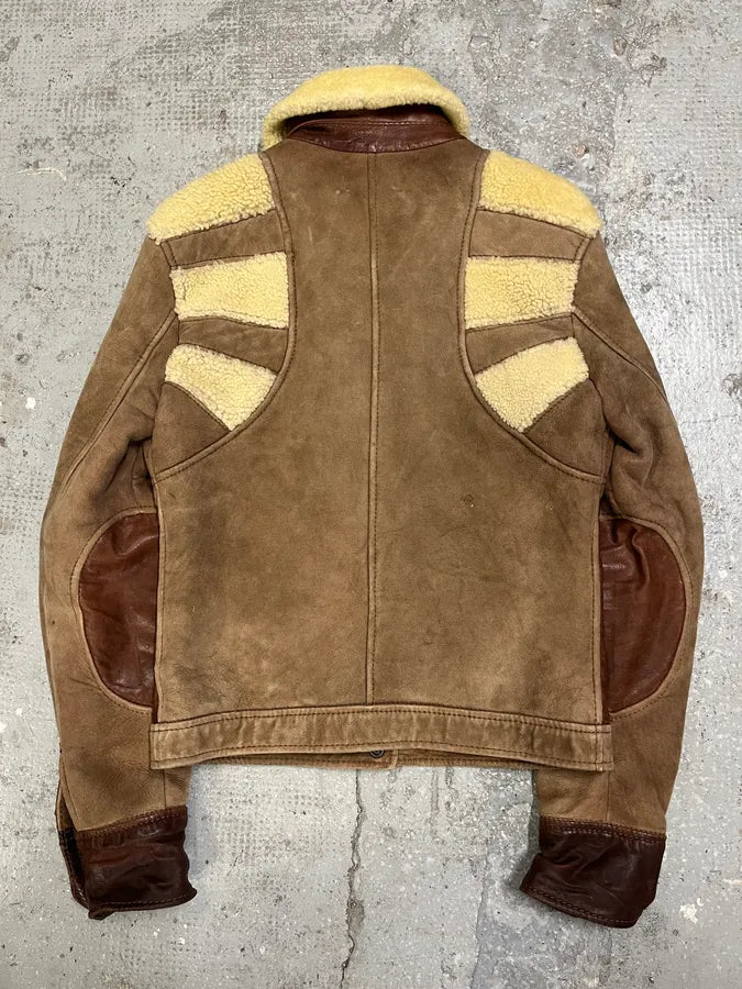 2000s Galliano Brown Leather Shearling Fur Jacket (M/L) lrxhMAH 6