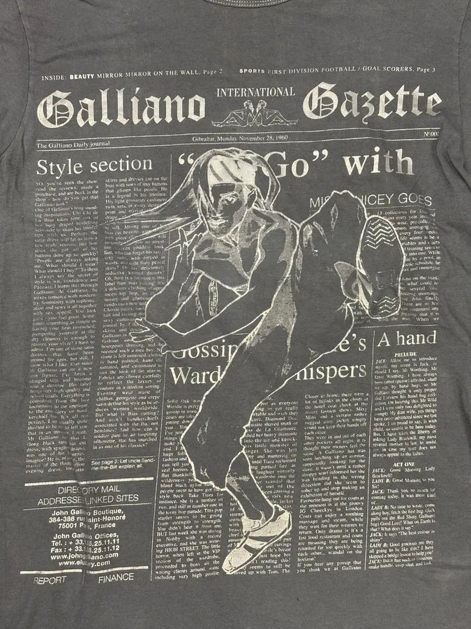 2000s Galliano Karate Black T-Shirt WwYNuJM 5