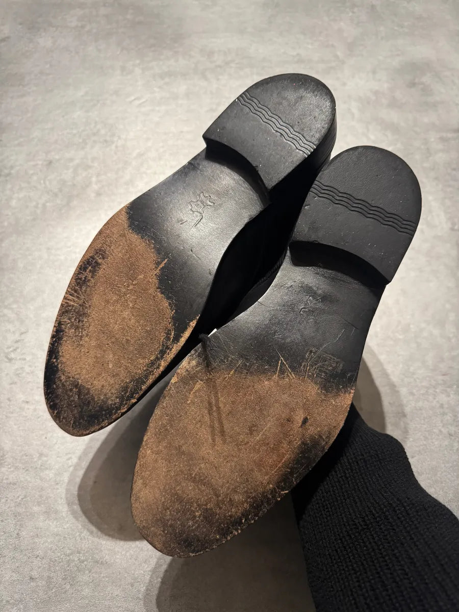 2000s Galliano Leather Paralle Black Boots VmCjGkB 7