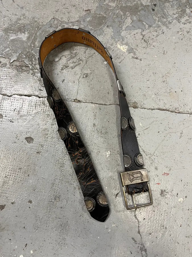 2000s Galliano Propaganda Money Black Belt (OS) slJezYf 5