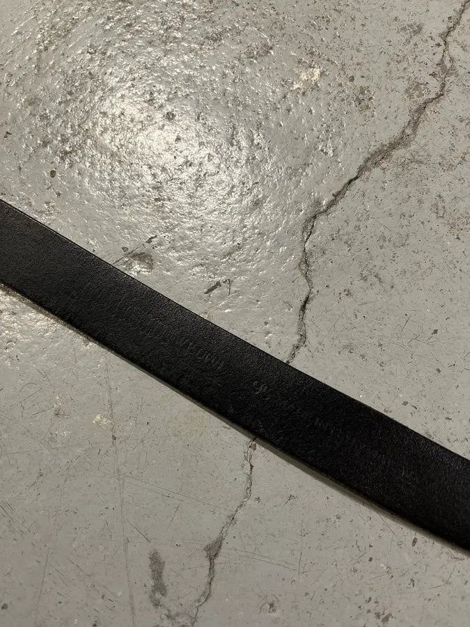 2000s Galliano Wire Buckle Black Leather Belt CjebmMW 7