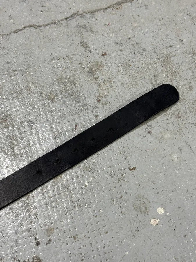 2000s Galliano Wire Buckle Black Leather Belt lABWaGE 5