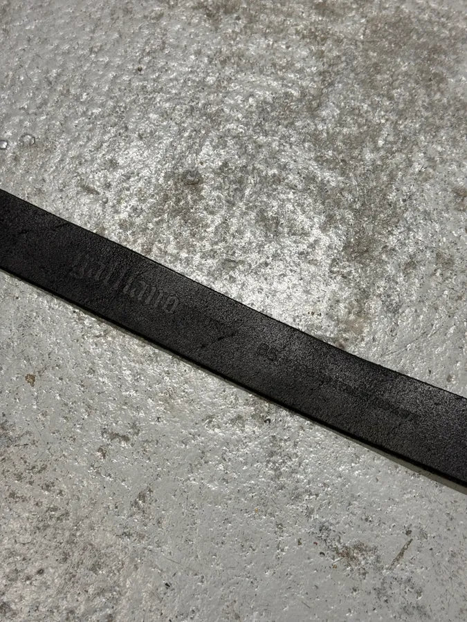 2000s Galliano Wire Buckle Black Leather Belt lABWaGE 8