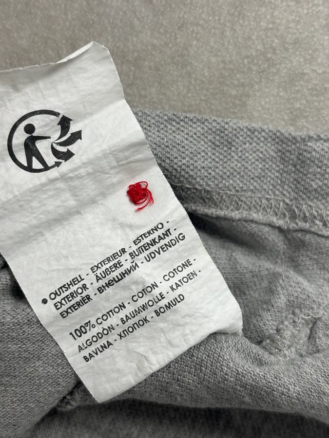 2000s Geographical Norway Grey Embroidered UK Flag Polo FdNuzCf 12