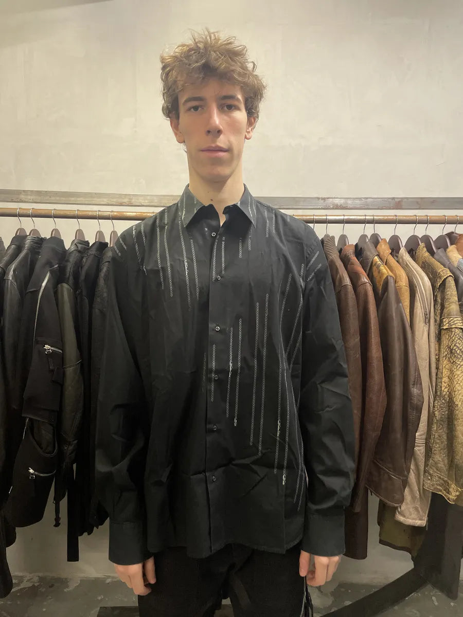 2000s Gianfranco Ferré Archive Chain Black Shirt (L/XL) VJZZMmz 2