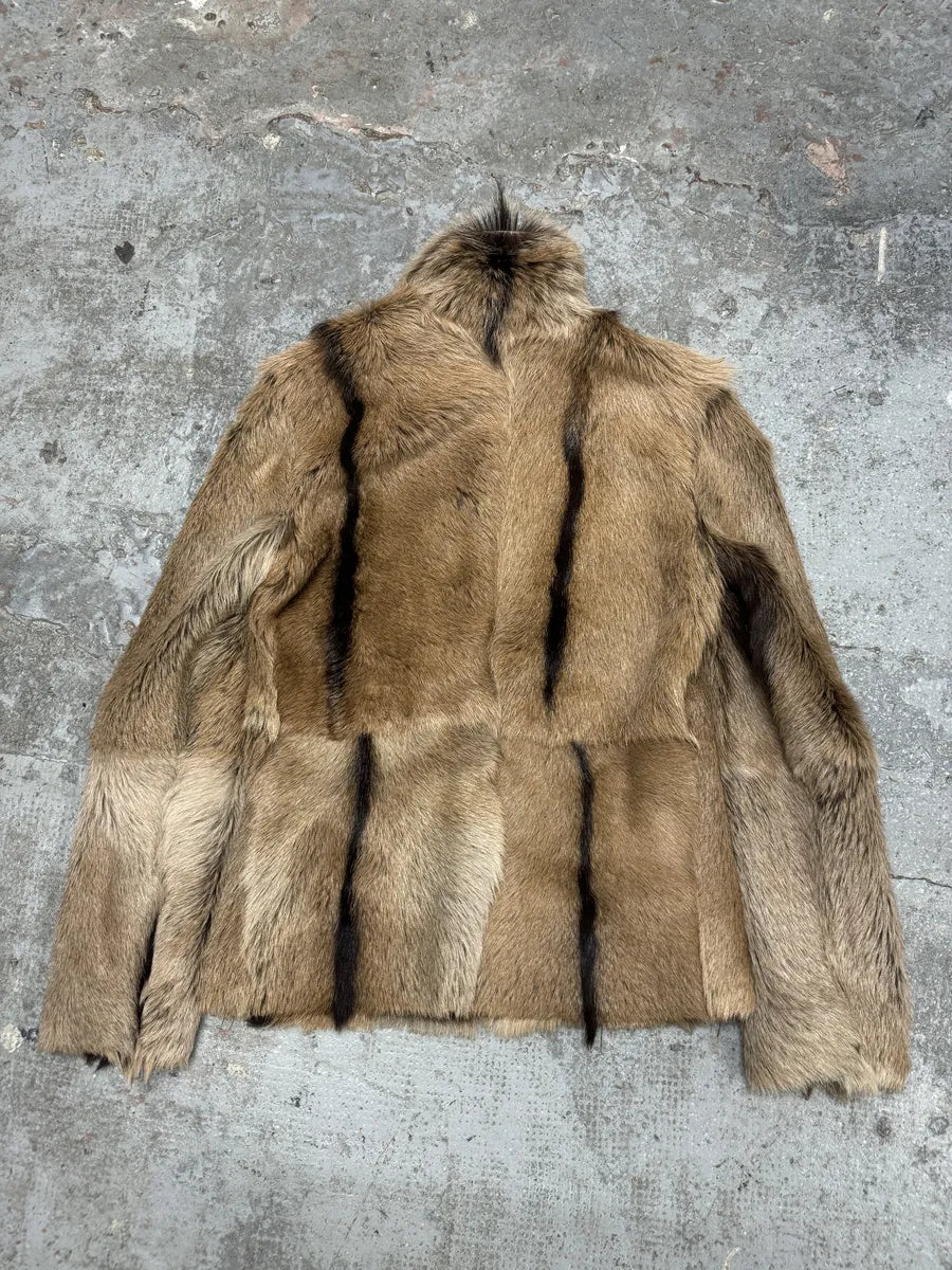 2000s Gianfranco Ferré Beige Goat Fur Leather Jacket mCHWidH 1