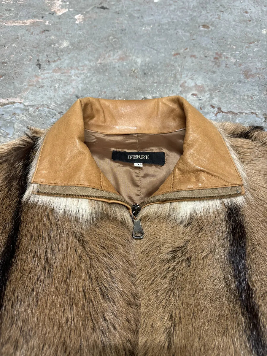 2000s Gianfranco Ferré Beige Goat Fur Leather Jacket mCHWidH 4