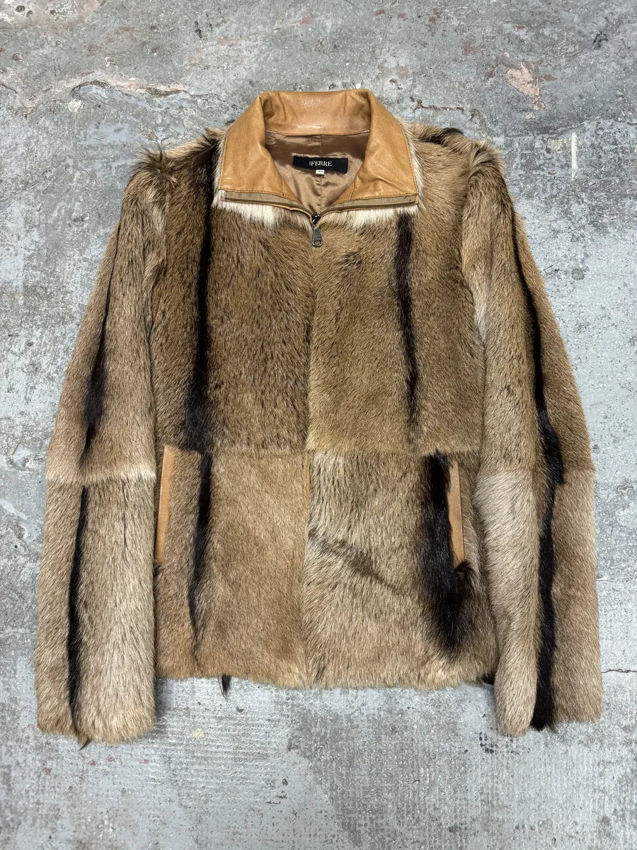 2000s Gianfranco Ferré Beige Goat Fur Leather Jacket mCHWidH 5