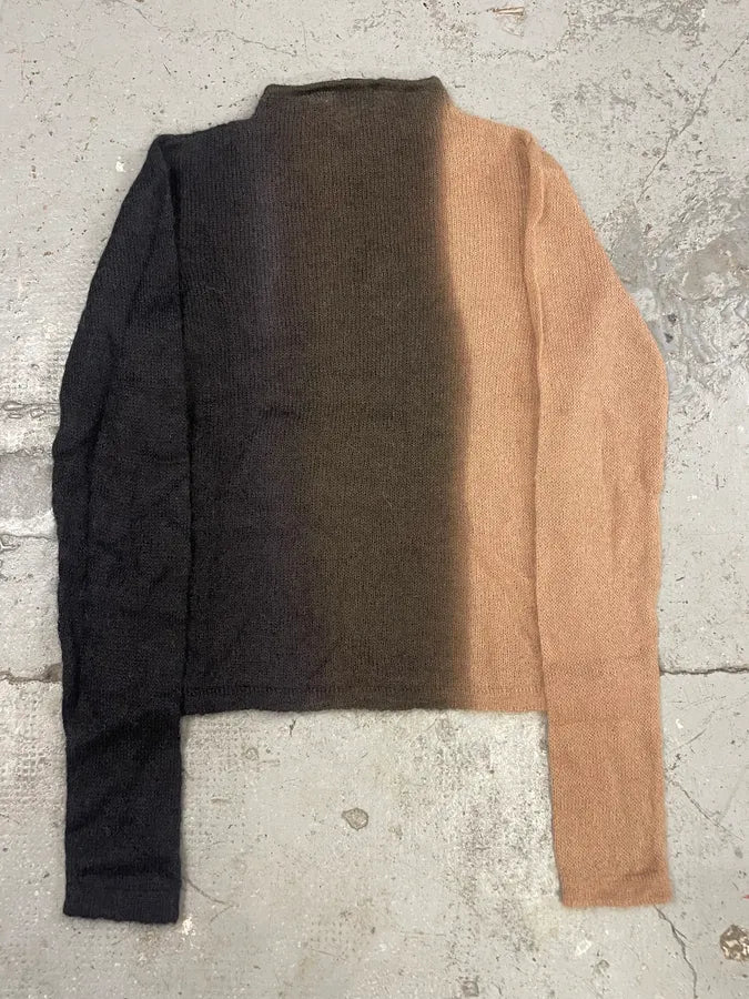 2000s Gianfranco Ferré Black Bronze Gradient Wool Turtleneck pSrFXfc 3