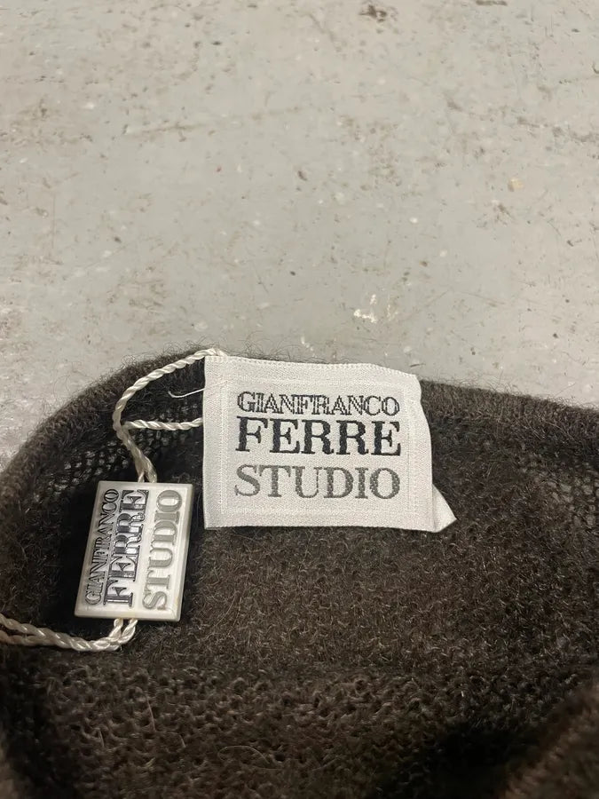 2000s Gianfranco Ferré Black Bronze Gradient Wool Turtleneck pSrFXfc 6