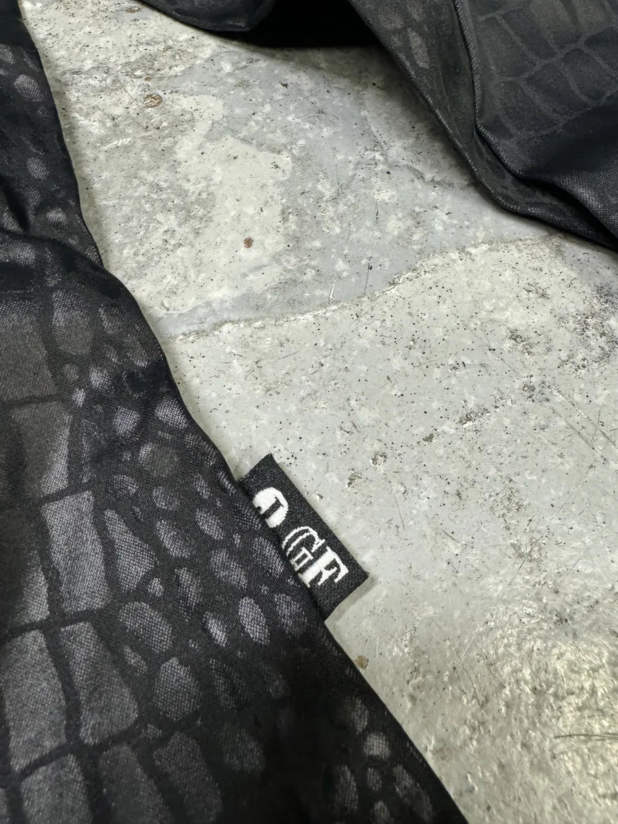 2000s Gianfranco Ferré Black Crocodile Effect Shirt aLgyefR 10