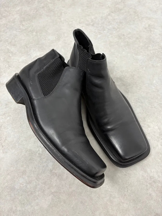 2000s Gianfranco Ferré Black Leather Boots ynzajIP 4