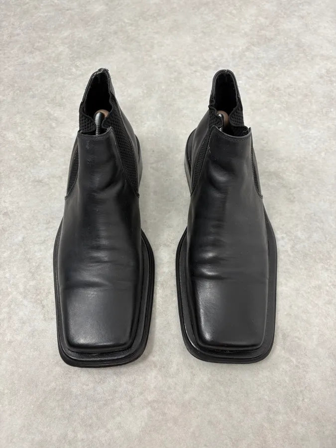 2000s Gianfranco Ferré Black Leather Boots ynzajIP 1