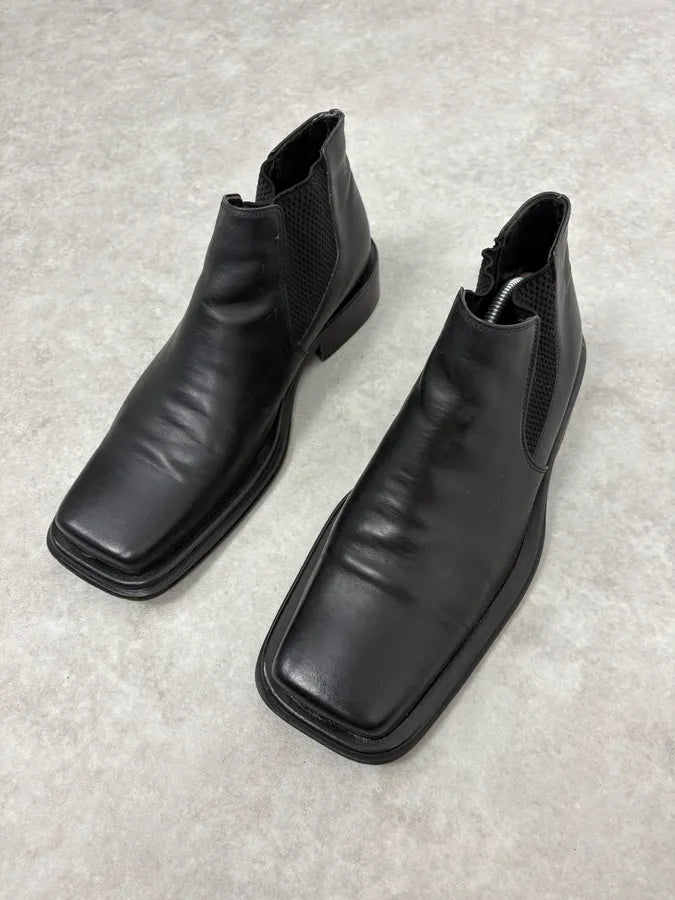 2000s Gianfranco Ferré Black Leather Boots ynzajIP 2