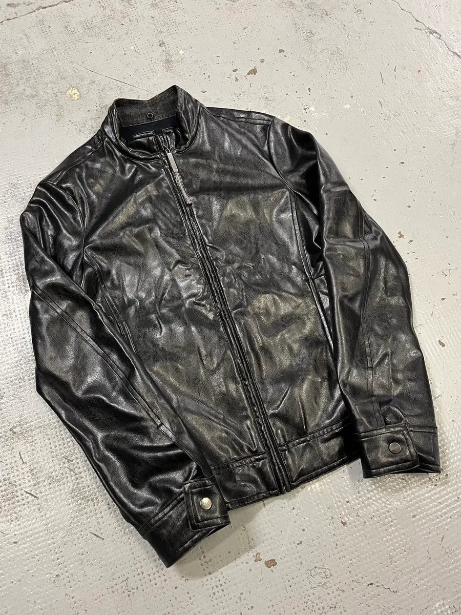 2000s Gianfranco Ferré Black Leather Jacket QbqcZkA 3
