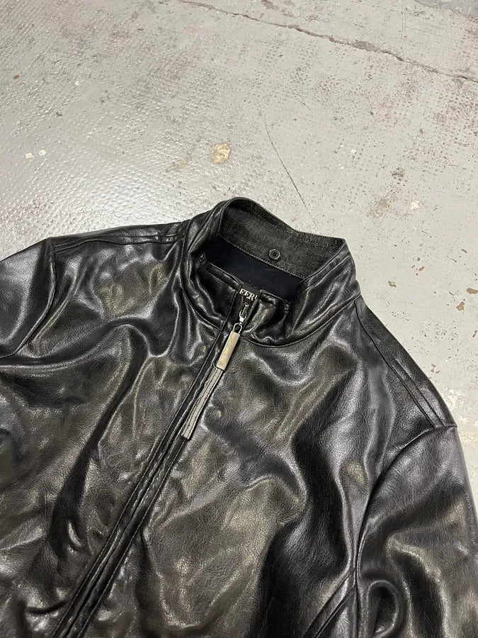 2000s Gianfranco Ferré Black Leather Jacket QbqcZkA 4