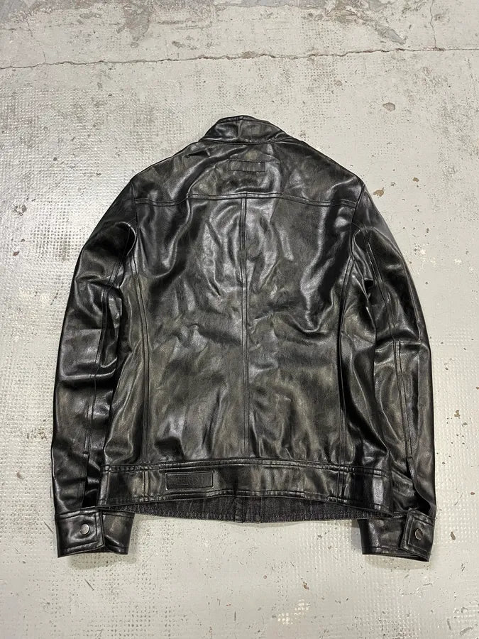 2000s Gianfranco Ferré Black Leather Jacket QbqcZkA 6