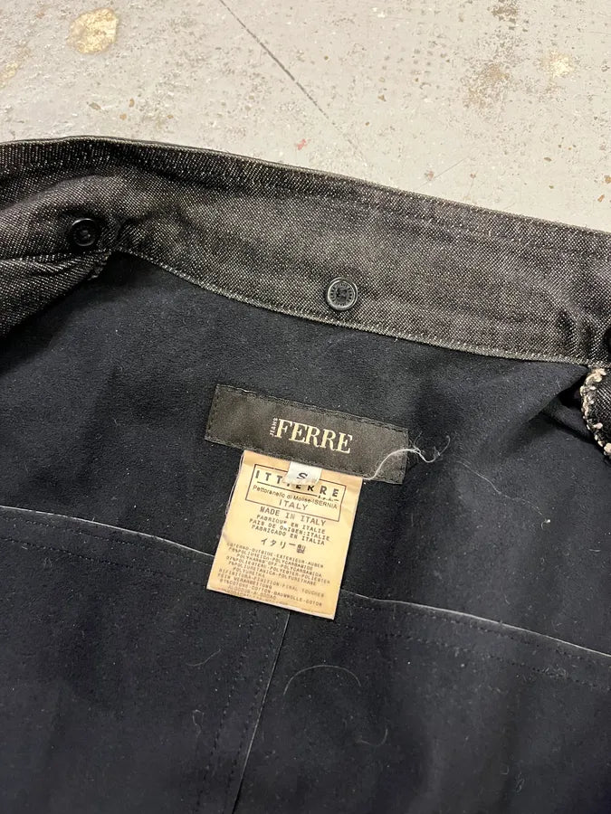 2000s Gianfranco Ferré Black Leather Jacket QbqcZkA 9