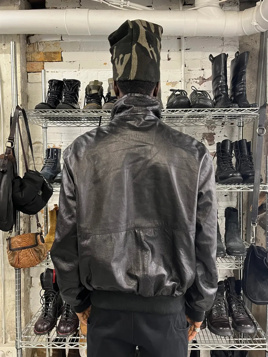 2000s Gianfranco Ferré Black Leather Jacket qFtaDVf 1