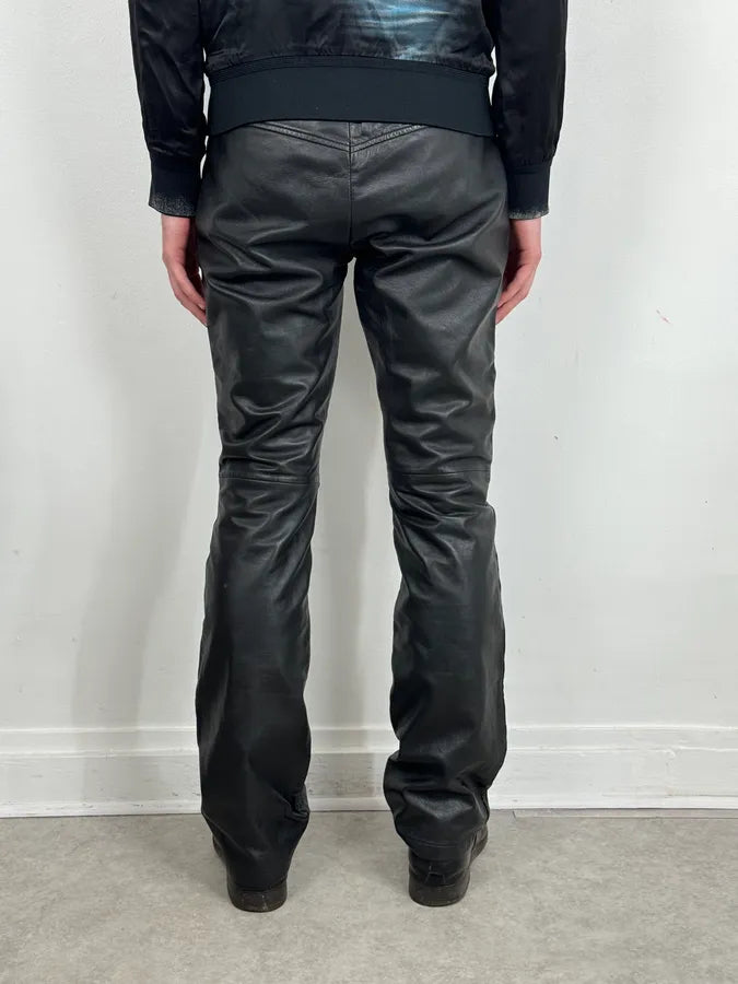 2000s Gianfranco Ferré Black Leather Pants OzCmmgp 2